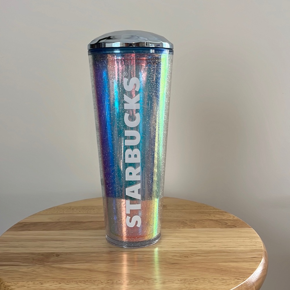 Starbucks Iridescent Glitter Dome Top Tumbler Cup‎ 2020 Rainbow Girly Collect